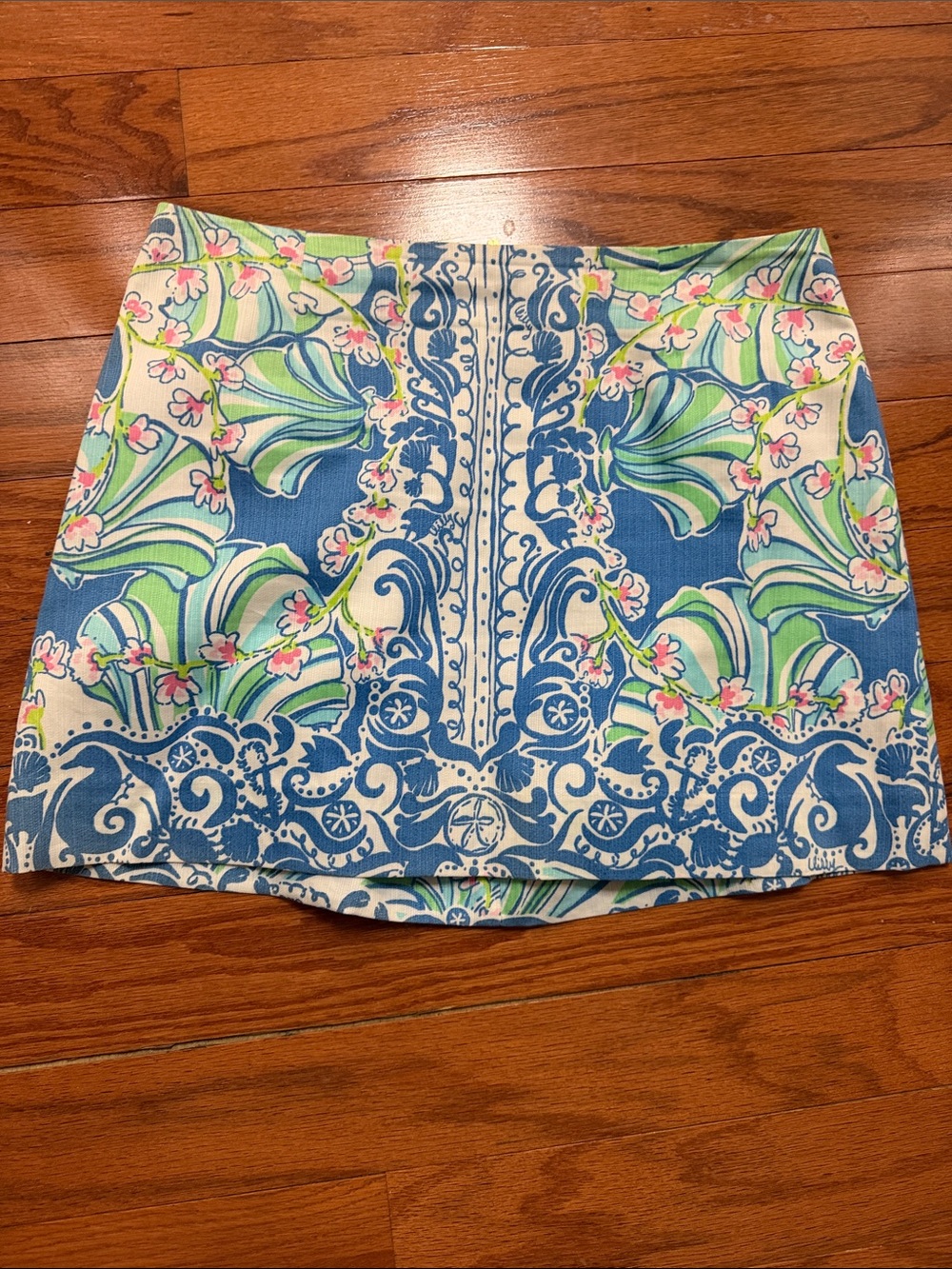 Lilly Pulitzer Blue, Pink and Green Floral mini skirt